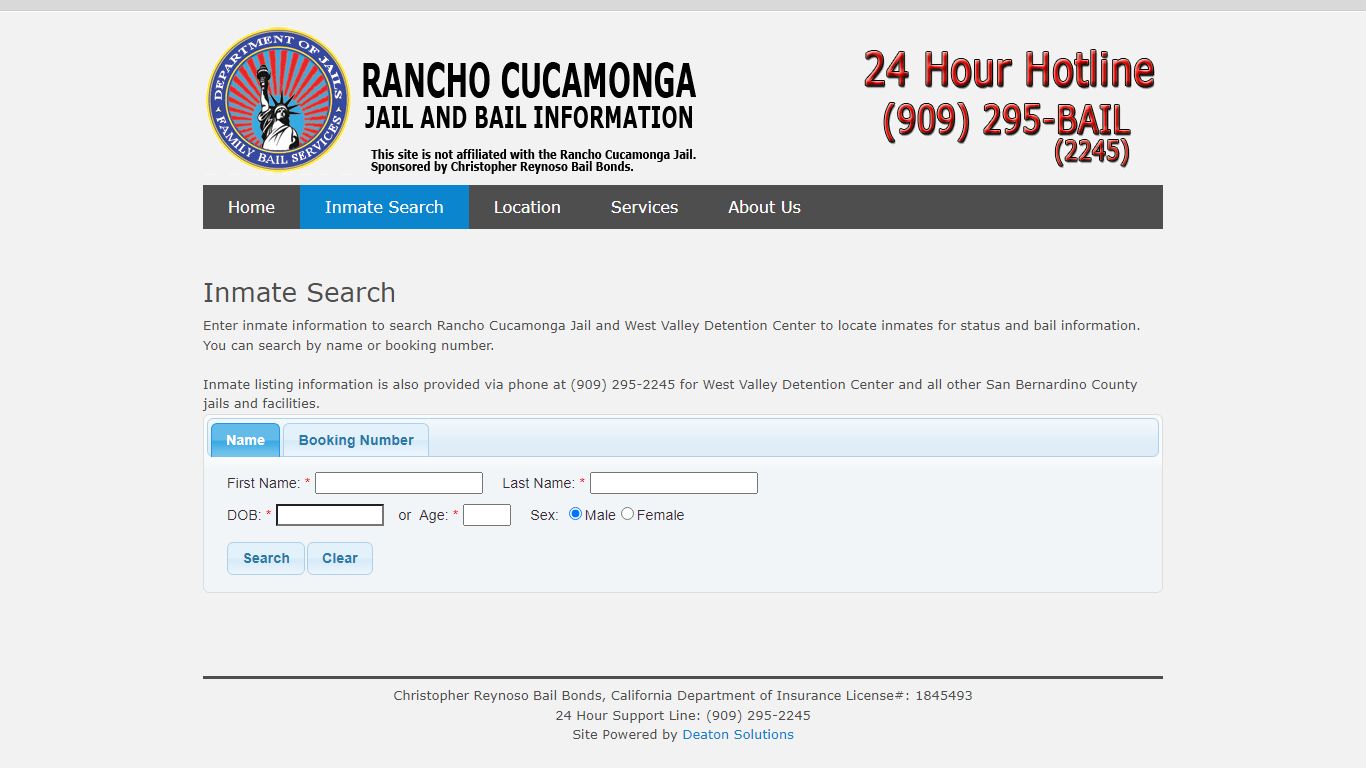 Inmate Search | Rancho Cucamonga Bail Bonds and Jail ...